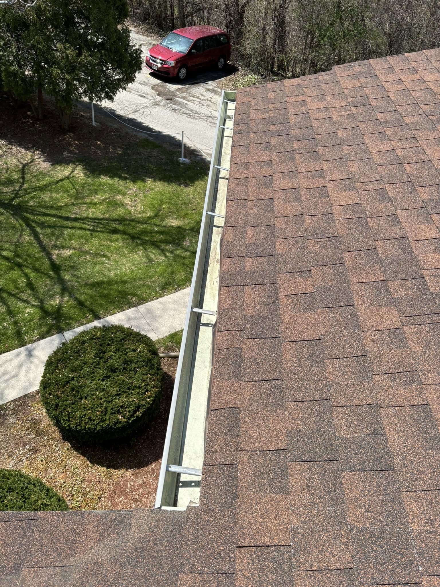 Spring yard cleanup with fresh bed edging